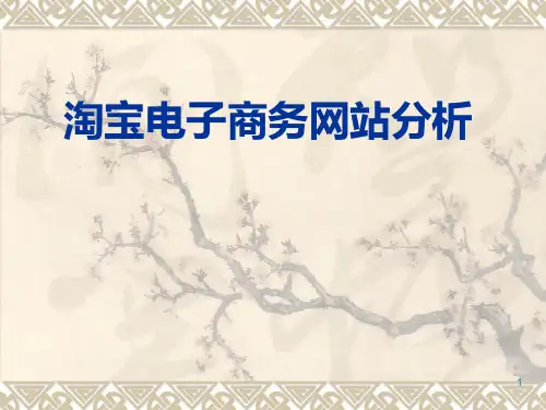 淘宝电子商务网站分析 PPT课件