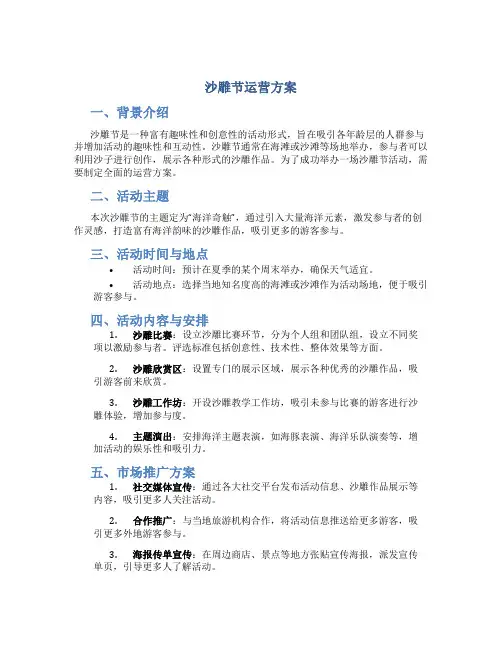 沙雕节运营方案