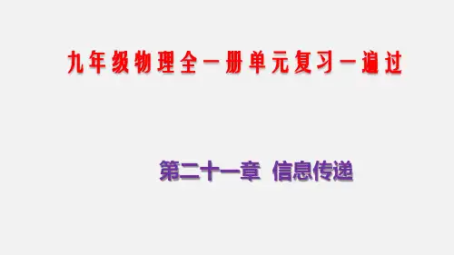 九年级物理全一册第二十一章信息传递(知识点梳理课件)单元复习一遍过(人教版)