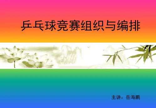 竞赛组织与编排-flashppt