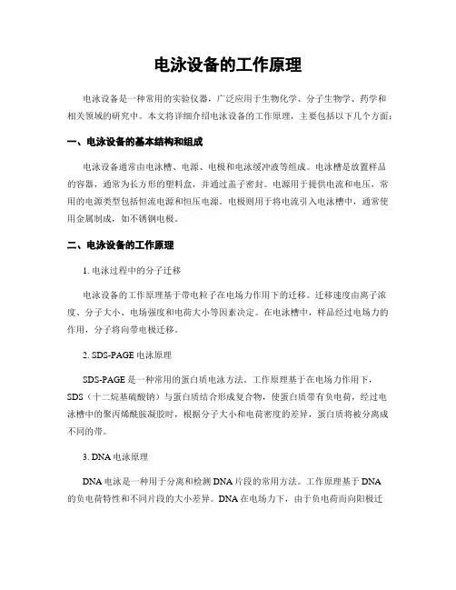 电泳设备的工作原理