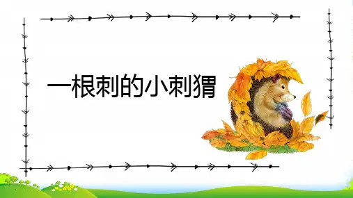 少儿4-5岁 一根刺的小刺猬—美术课件
