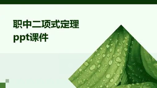 职中二项式定理ppt课件