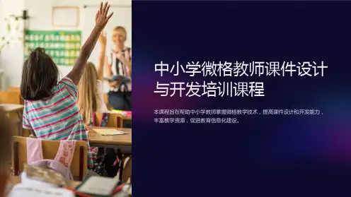 “中小学微格教师课件设计与开发培训课程”