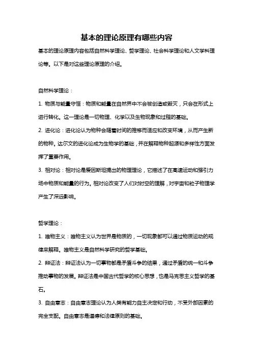 基本的理论原理有哪些内容