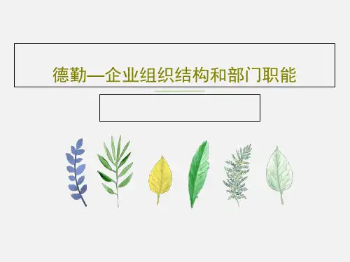 德勤—企业组织结构和部门职能共44页