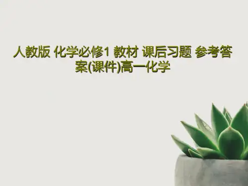 人教版 化学必修1 教材 课后习题 参考答案(课件)高一化学PPT33页