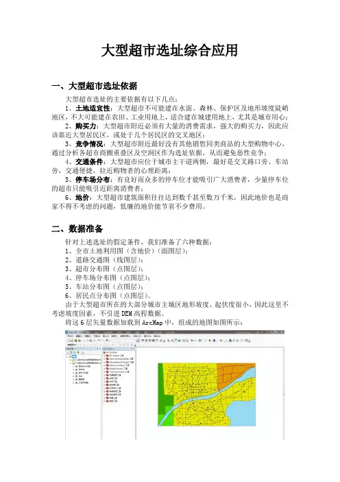 大型超市选址综合应用