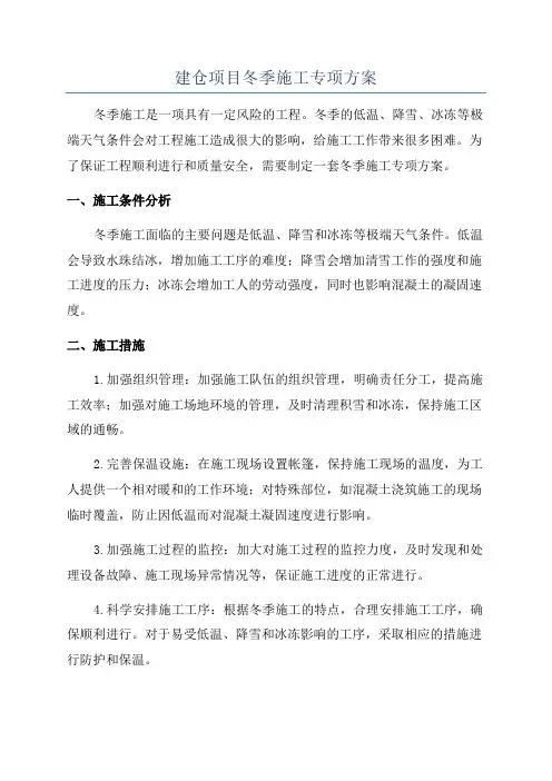 建仓项目冬季施工专项方案