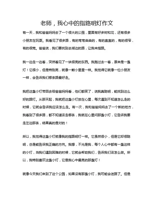 老师,我心中的指路明灯作文