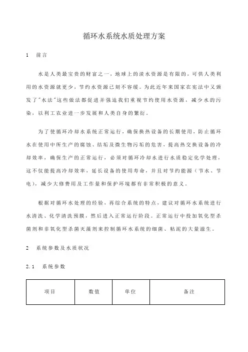 循环水处理方案
