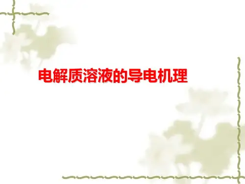 电解质溶液的导电机理PPT课件