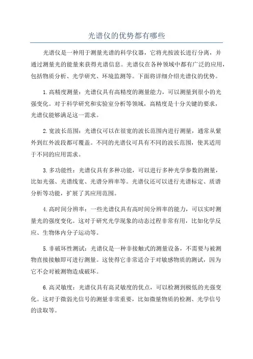 光谱仪的优势都有哪些