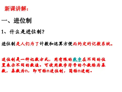 算法案例--进位制精品文档40页