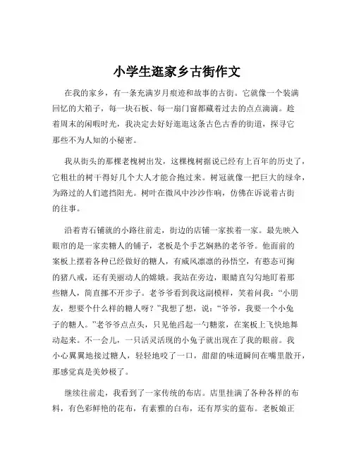 小学生逛家乡古街作文