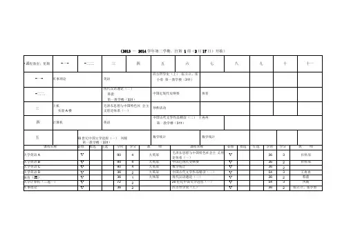 华东师范大学课程表