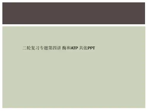 二轮复习专题第四讲 酶和ATP 共张PPT