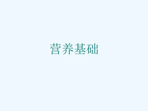 营养基础[可修改版ppt]
