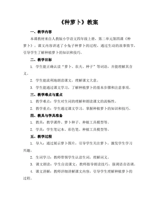 《种萝卜》教案