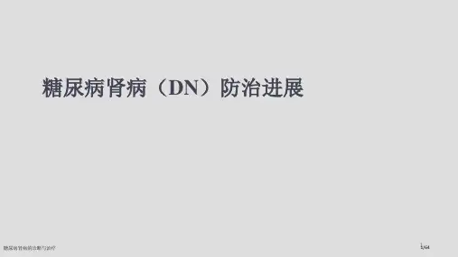 糖尿病肾病的诊断与治疗