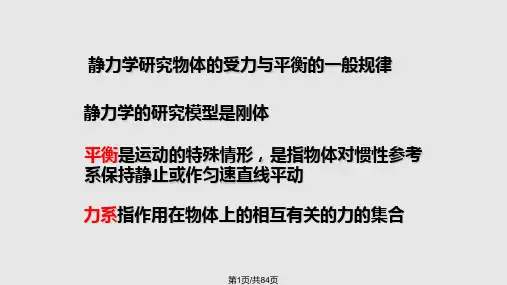 静力学基础PPT课件