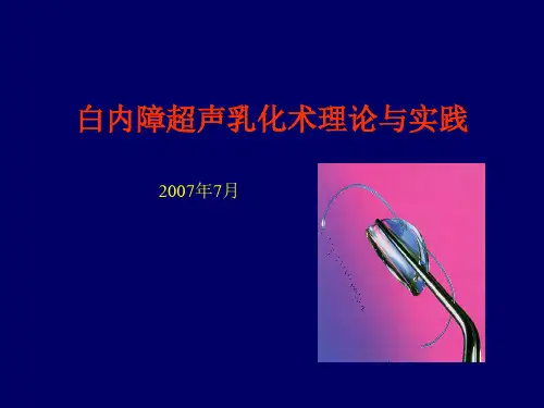 白内障超声乳化术理论与实践