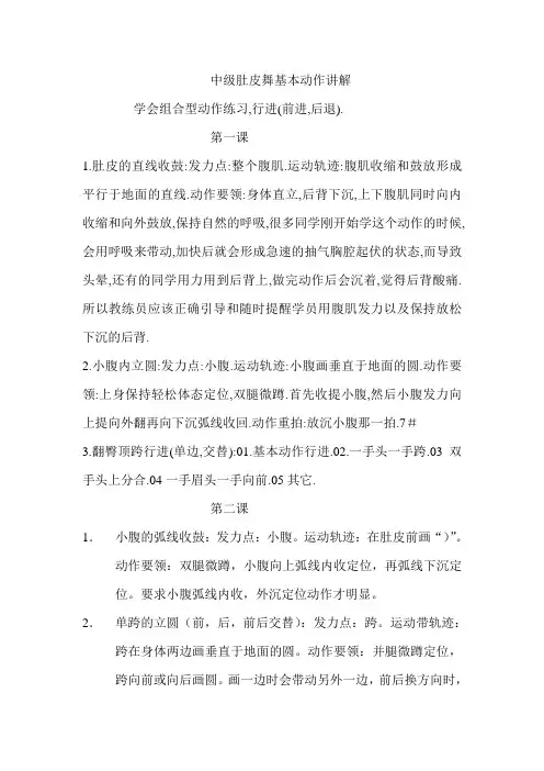 中级肚皮舞基本动作