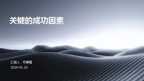 关键的成功因素