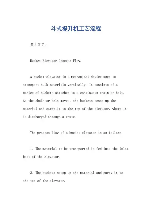 斗式提升机工艺流程