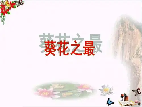 六年级语文下册第7课《葵花之最》(简单学习)教学 PPT精品课件冀教版