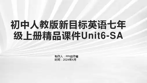 初中人教版新目标英语七年级上册课件Unit6-SA