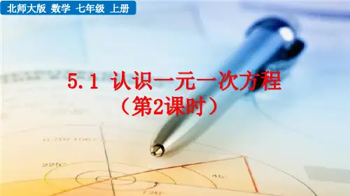 认识一元一次方程课件PPT