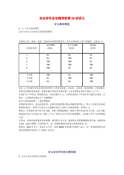 安全评价总论精讲班第26讲讲义