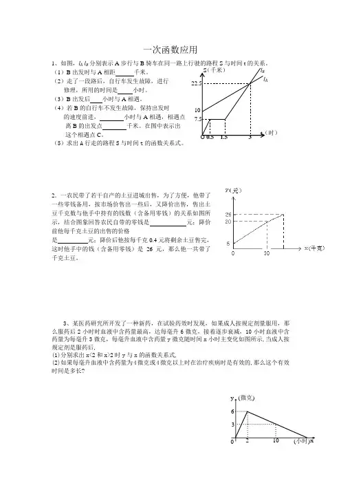 一次函数常见应用题