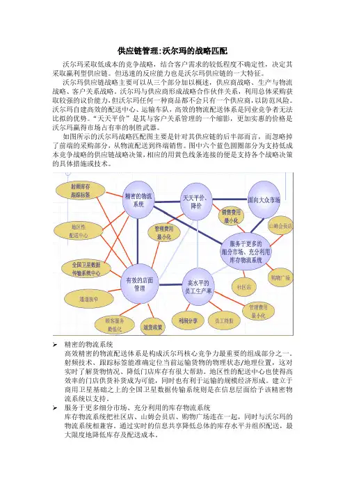 供应链管理：沃尔玛的战略匹配