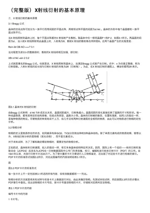 （完整版）X射线衍射的基本原理
