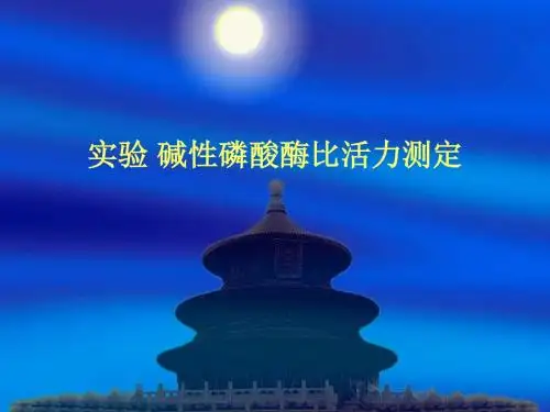 实验碱性磷酸酶比活力测定