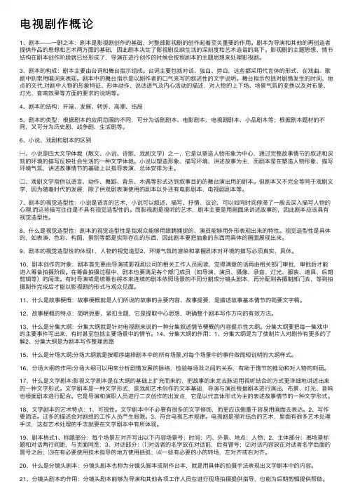 电视剧作概论