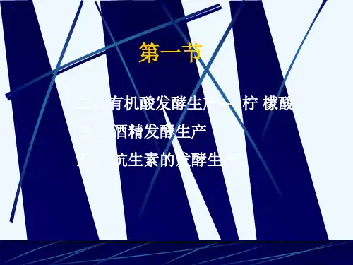 柠檬酸酒精等的发酵生产