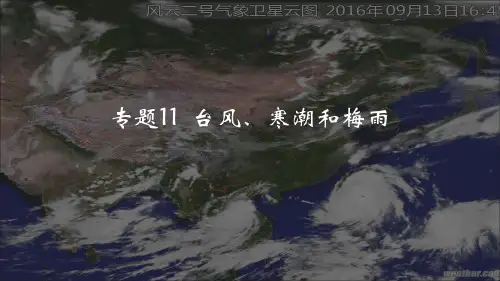 专题11台风寒潮和梅雨