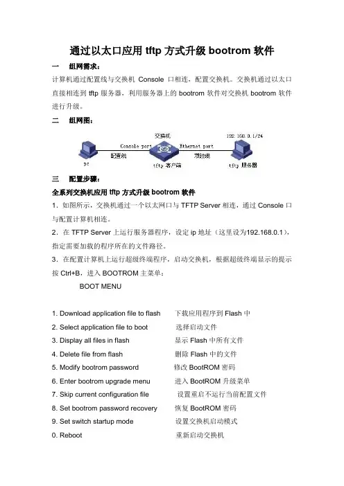 h3c本地tftp方式升级bootrom软件
