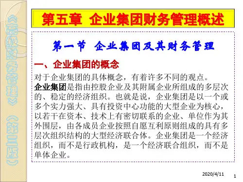 5企业集团财务管理概述