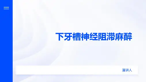 下牙槽神经阻滞麻醉