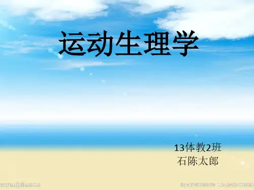 运动生理学第三章血液