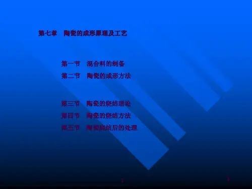 陶瓷的成型与烧结工艺ppt课件