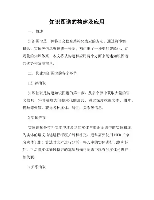 知识图谱的构建及应用