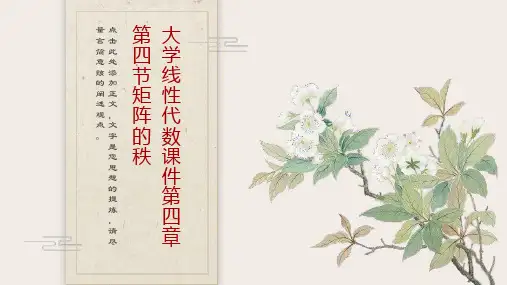 大学线性代数课件第四章第四节矩阵的秩