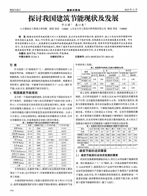 探讨我国建筑节能现状及发展