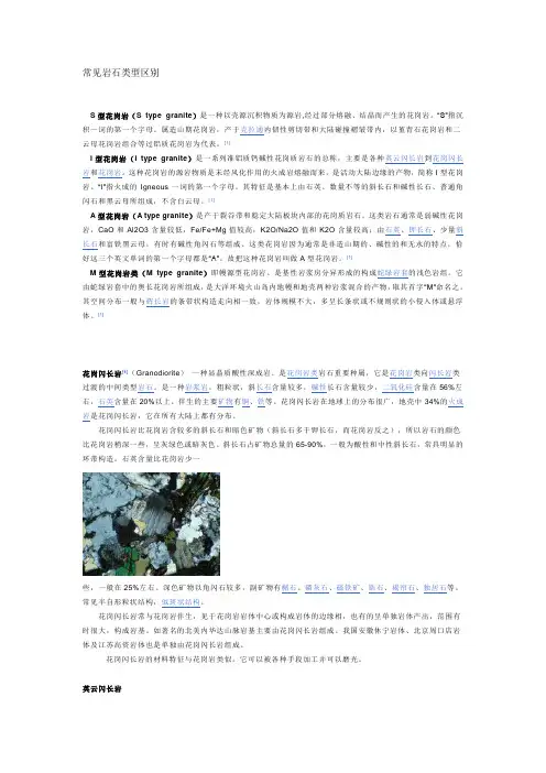 常见岩石类型区别