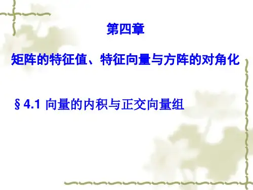 4.1 向量的内积与正交向量组
